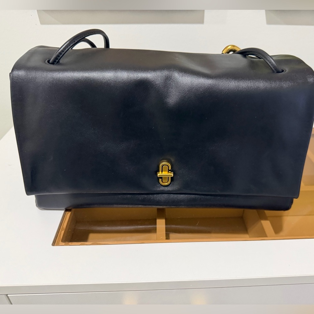 Black Leather Marc Jacobs Bag with Gold Hardware
